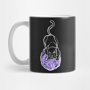 Single Line - Panther (White) Mug